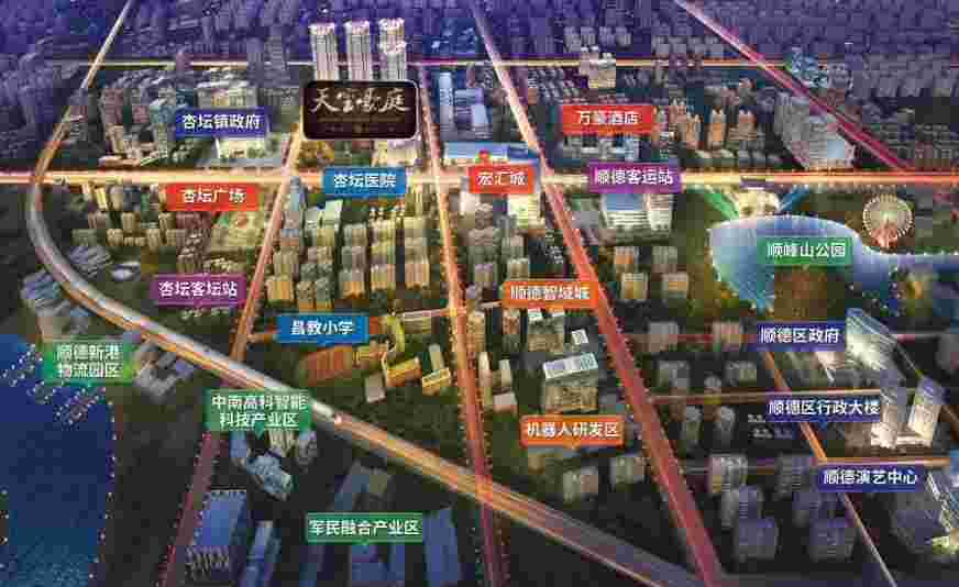 佛山天宝豪庭怎么样?顺德杏坛城芯现楼10xxx元/㎡起