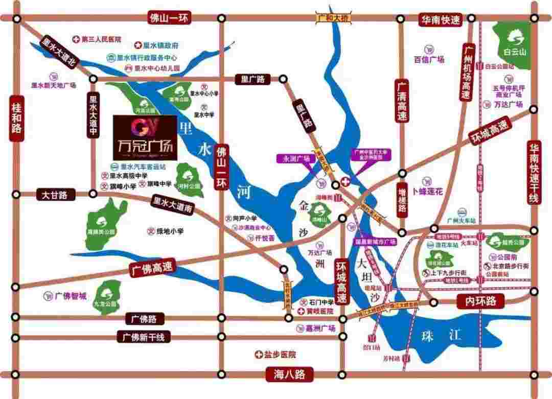 佛山金沙洲楼盘房价,万冠广场江景现楼一口价特价1.6万起