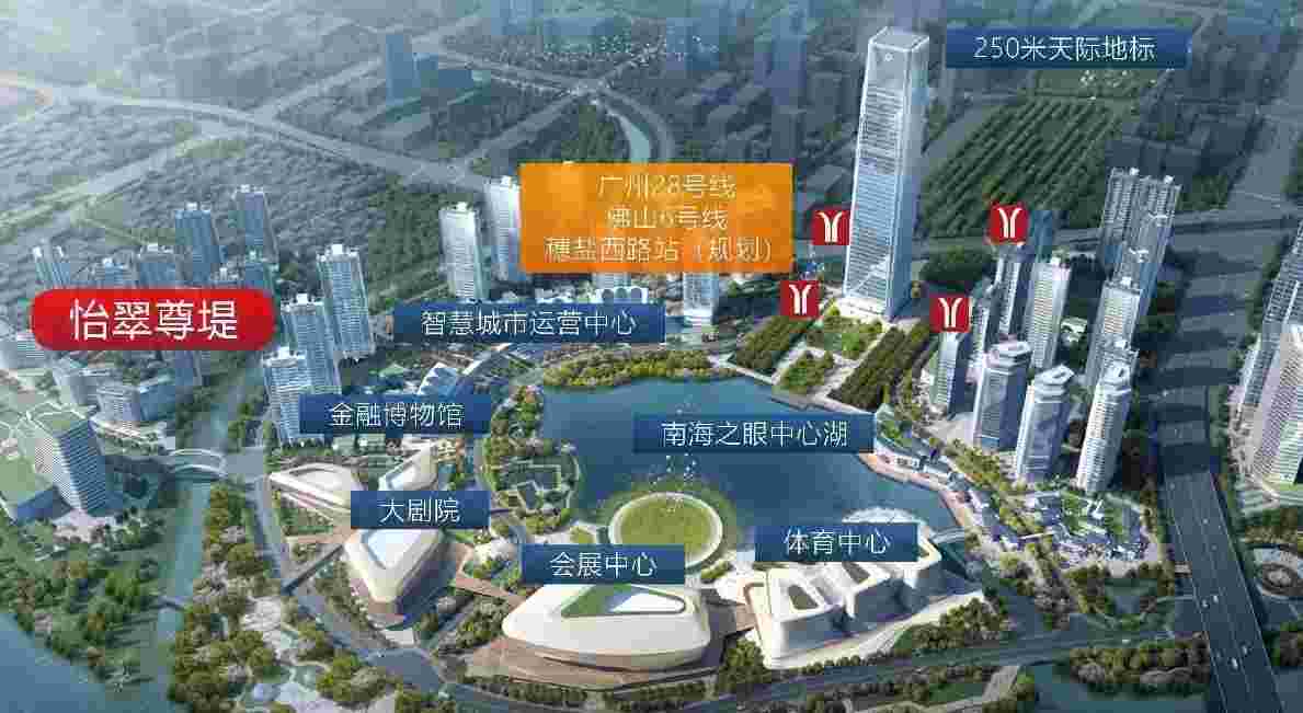 千灯湖楼盘怡翠尊堤楼盘详情,南海之眼旁江景大城